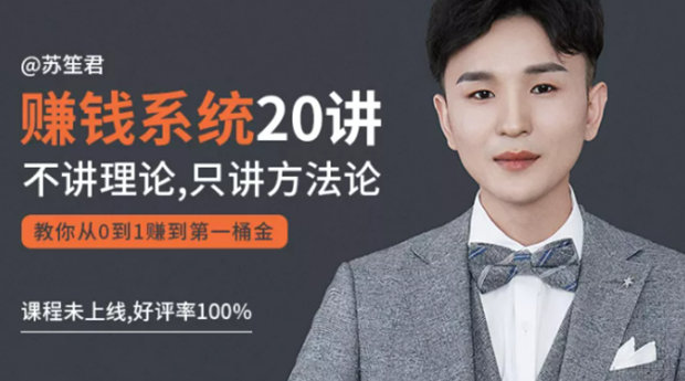 赚钱系统课20讲|教你从0到1赚到你的第一桶金(图1)